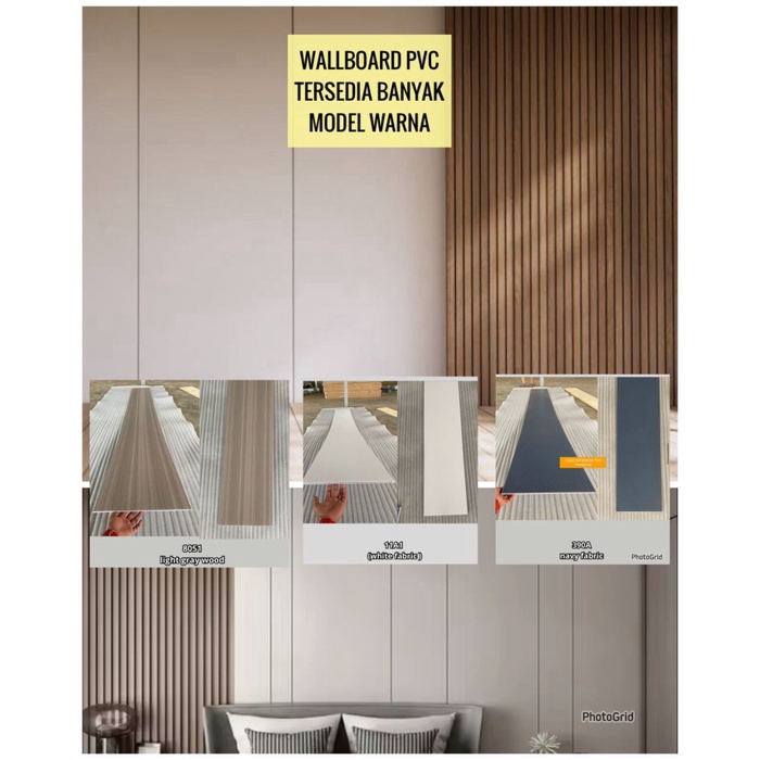 TOP WALLBOARD PVC WALLBOARD BAMBU WALLBOARD PVC KLIK PANJANG 295CM -