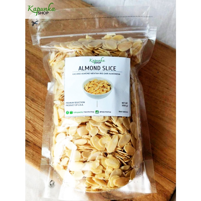 

Kacang Almond slice mentah 1kg/california almond usa/Almonesia