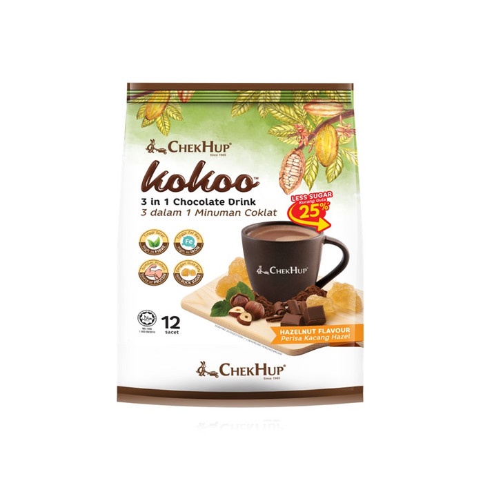 

Chek Hup Kokoo 3in1 Hot Chocolate with Hazelnut 12 x 30 Gram