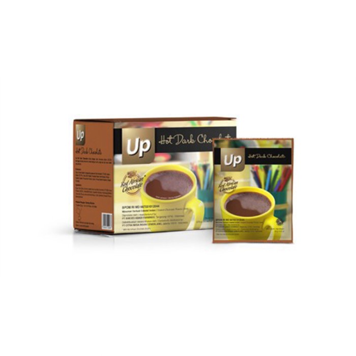 

UP HOT DARK CHOCOLATE CNI ASLI COKLAT ORIGINAL ISI 15 SACHET @ 25 GRAM
