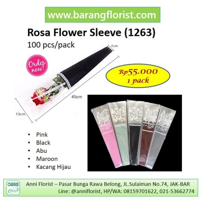 

Rosa Flower Sleeve isi 100 pcs/pack
