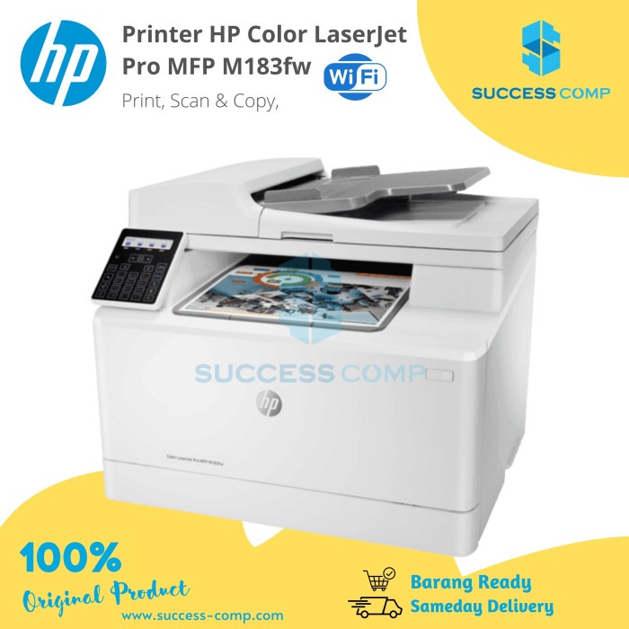 Printer HP Color LaserJet Pro MFP M183fw Wifi FAX F4