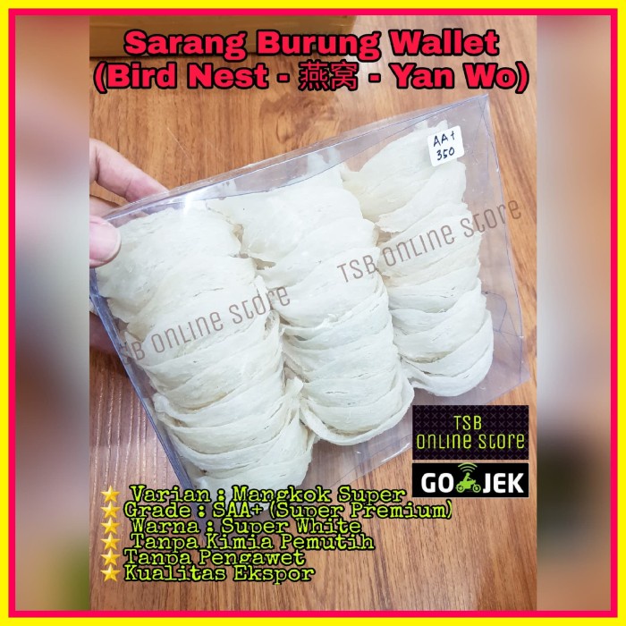 

Sarang Burung Walet Kualitas Ekspor - Mangkok Super Premium 350gr