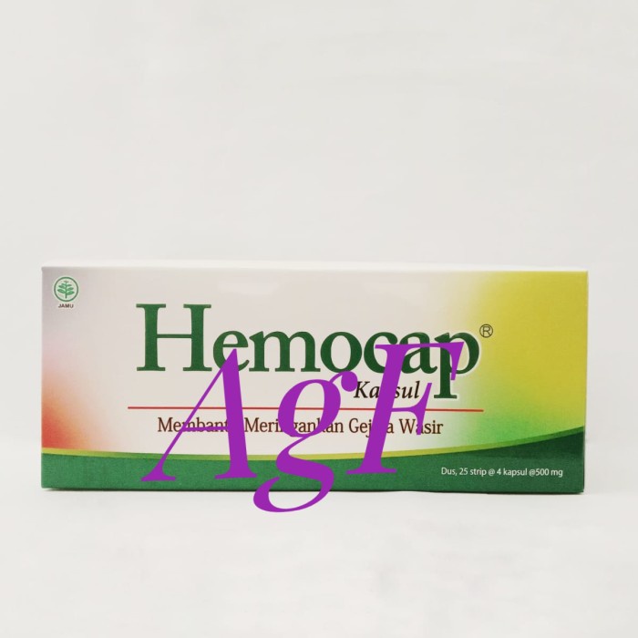 

Hemocap Caps isi 100 (Puspa Pharma/Dipa)