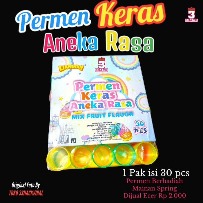 

SALE !!! PERMEN KERAS BERHADIAH MAINAN SPRING 1 PAK ISI 30 PCS READYY