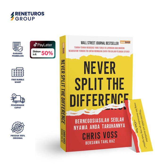 

SALE !!! RENEBOOK BUKU BISNIS NEVER SPLIT THE DIFFERENCE BERNEGOSIASILAH SEOLAH NYAWA ANDA