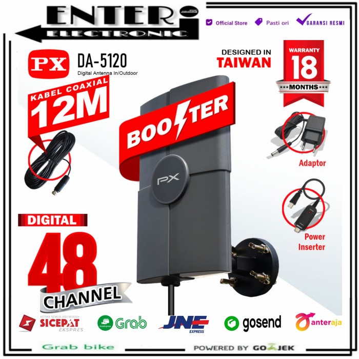 PX ANTENA DA 5120 - PX INDOOR OUTDOOR ANTENA TV DIGITAL DA5120
