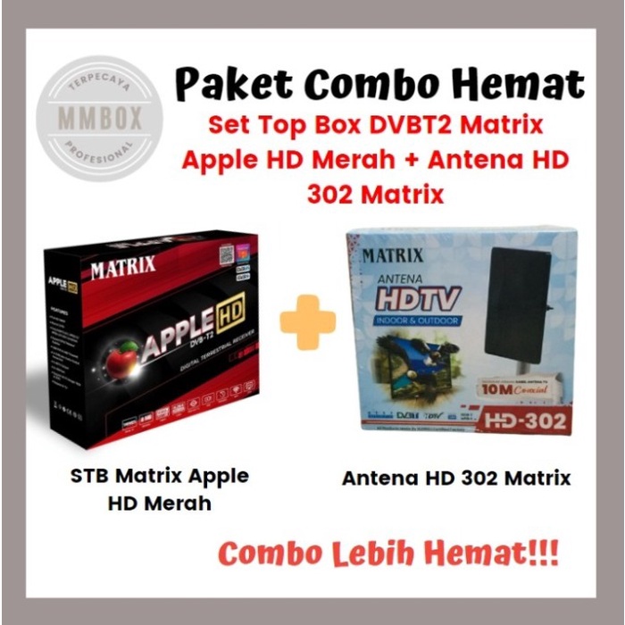 Antena TV Digital + Set Top Box Matrix Apple