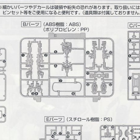 SALE  RG ZAKU II & ZAKU II CHAR PART RUNNER B NOMOR 01-12 READYY