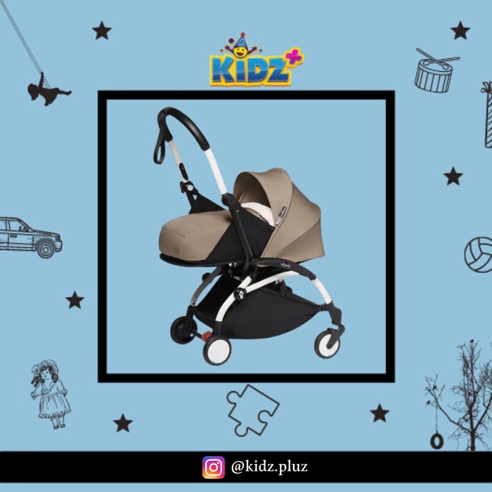 SALE  SEWA BABYZEN YOYO+ WHITE FRAME STROLLER WITH 0+ NEWBORN PACK TAUPE READYY