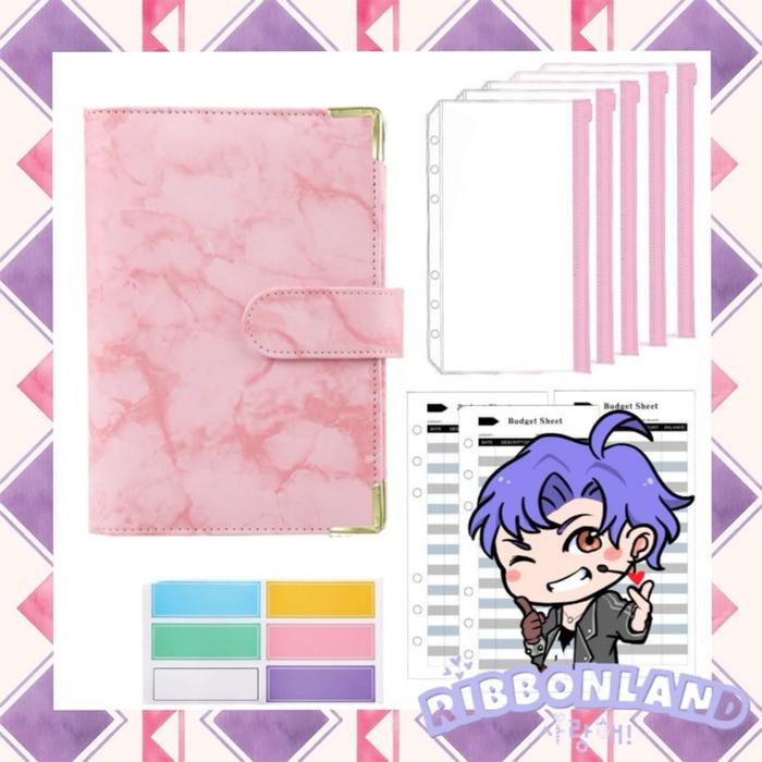 

READY STOK SET A6 LENGKAP BINDER KULIT MARMER NABUNG HEMAT KERTAS PAPER READYY