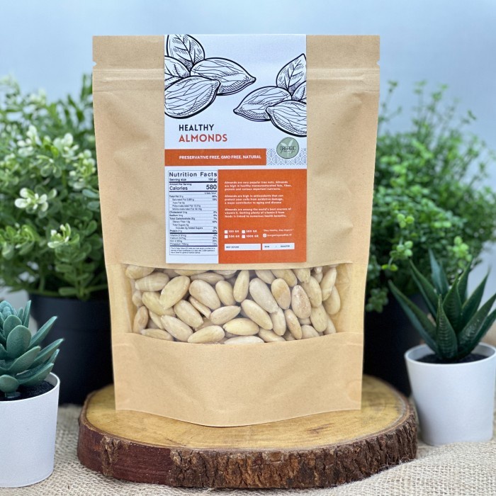 

SALE !!! KACANG ALMOND MENTAH KUPAS KULIT 250 GR / RAW BLANCHED ALMOND 250 GRAM READYY