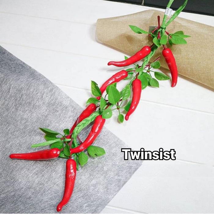 HJK Buah Sayur Gantung Artificial Plastik Palsu / Buah Sayur Renceng Plastik Imitasi / Hiasan Meja