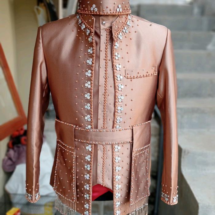 PROMO BAJU BESKAP PENGANTIN MODERN AB WOOL AND SILK MODEL ADAT JAWA SUNDA FREE BORO BORO PREMIUM