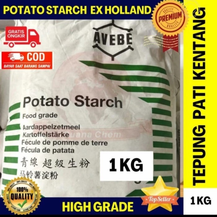 

SALE !!! POTATO STARCH AVEBE REPACK 1KG IMPORT EX HOLLAND TEPUNG PATI KENTANG READYY