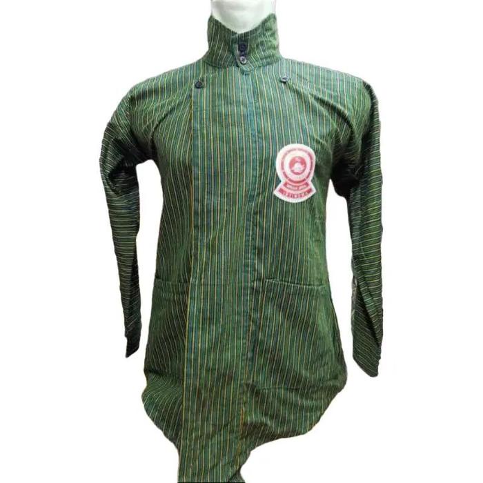 BOOM SALE Baju Surjan Lurik Pria Dewasa Adat Jawa dan Bawahan Jarik - Motif Khas Solo Jogja-Set Baju