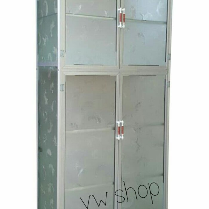 Rak Piring Alumunium/Rak Dapur/Lemari Sayur Kaca Free Ongkir Medan