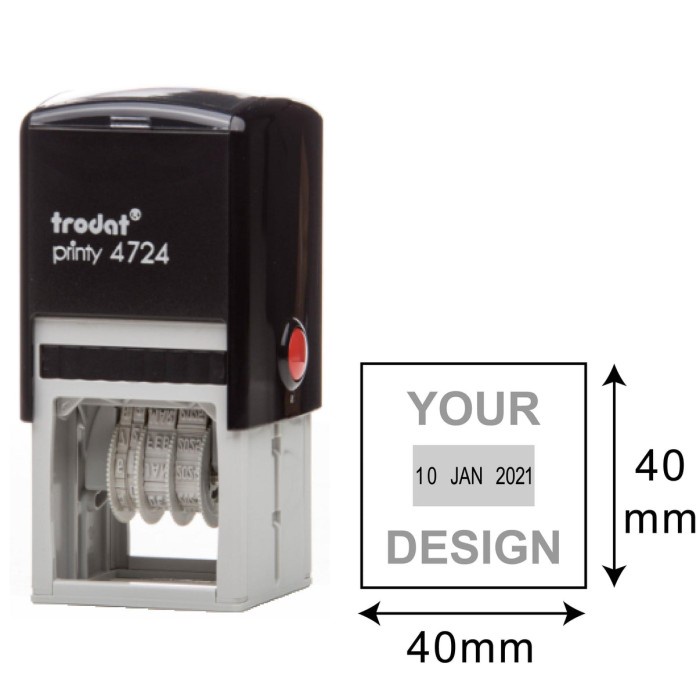 

Stempel Tanggal Custom Trodat Dater 4724 Ukuran 40x40 mm + Letter