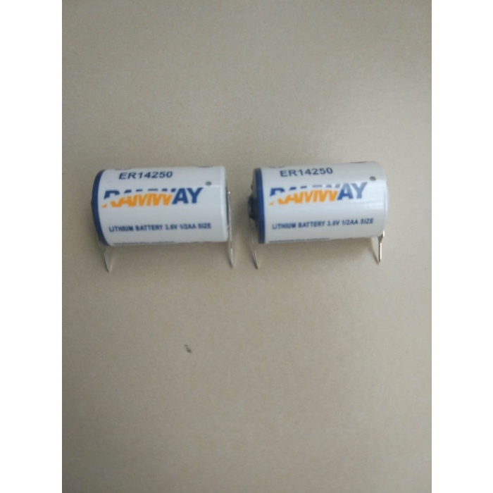SALE TERHOTT BATTERY BATERAI ER14250 ER 14250 PIN 3.6V 1/2AA 1.2AH LITHIUM RAMWAY PLC READYY