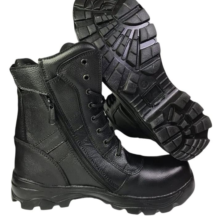 Sepatu Safety Boots PDL Pria Ujung Besi Sefty Shoes Model Krisbow Jogger Asli Kulit Hitam Spatu