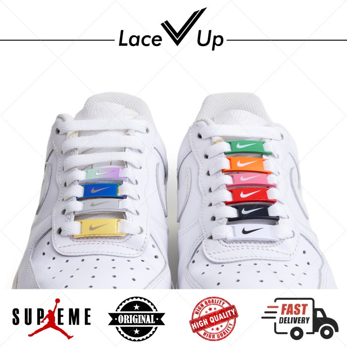 Buckle Af1 Swoosh Plat / Shoe Charm / Gesper Tali Sepatu Pasti Diskon