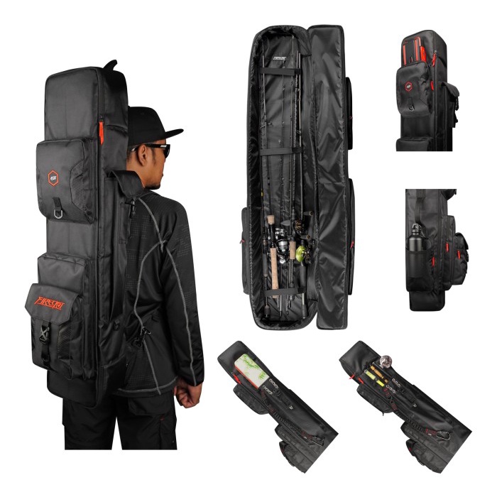 Tergacor Tas pancing Tas joran pancing besar rod bag panjang 100 cm Terbaik