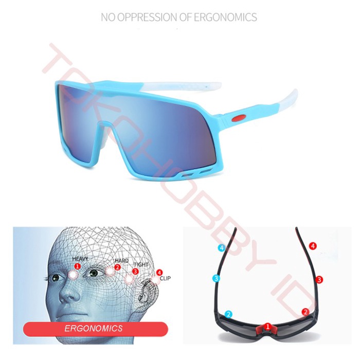 JTTOP" KACAMATA SEPEDA GOWES LARI HIKING SUTRO UV400 POLYCARBONATE XSY 9321