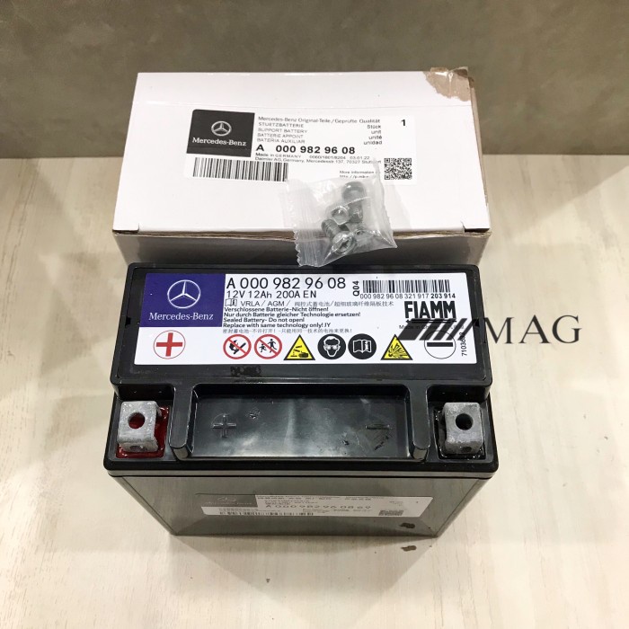 Auxiliary Battery Mercedes Benz A0009829608 Accu Aki Starter Mercy Ori