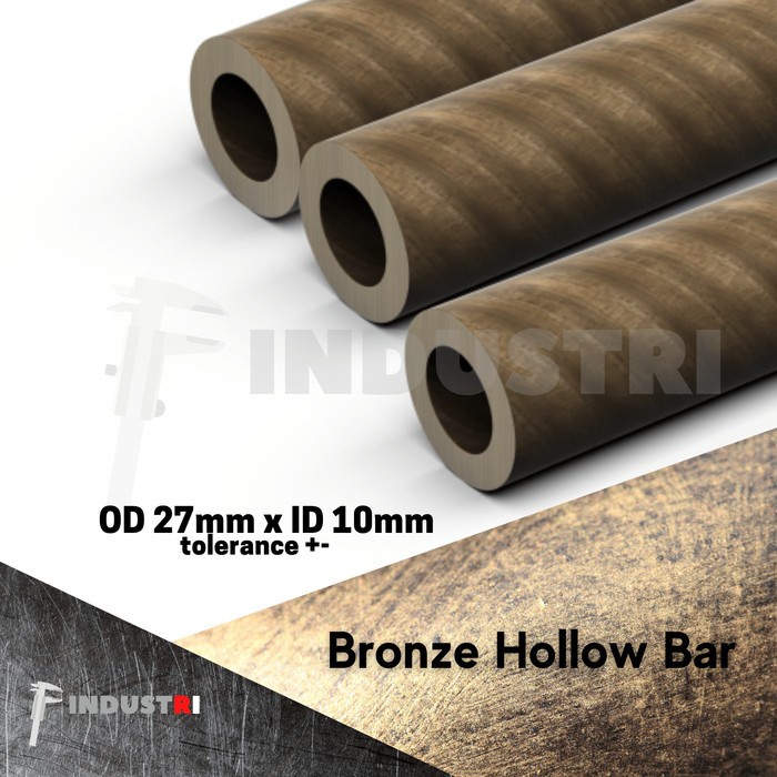 AS Bronze Lubang ( ID 27mm x OD 10mm ) Bronze Hollow Bar per 1cm