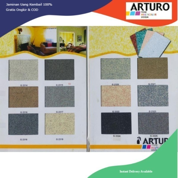ARTURO Type Granite Pail 20kg Cat Texture Tone Tekstur Flakes Multicolor Granit Kemasan Ukuran