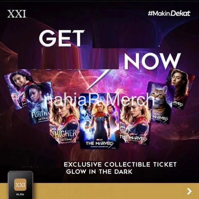 

Barang Terlaris The Marvels X Cinema Xxi Official Glow In The Dark Collectible Ticket Packing Aman