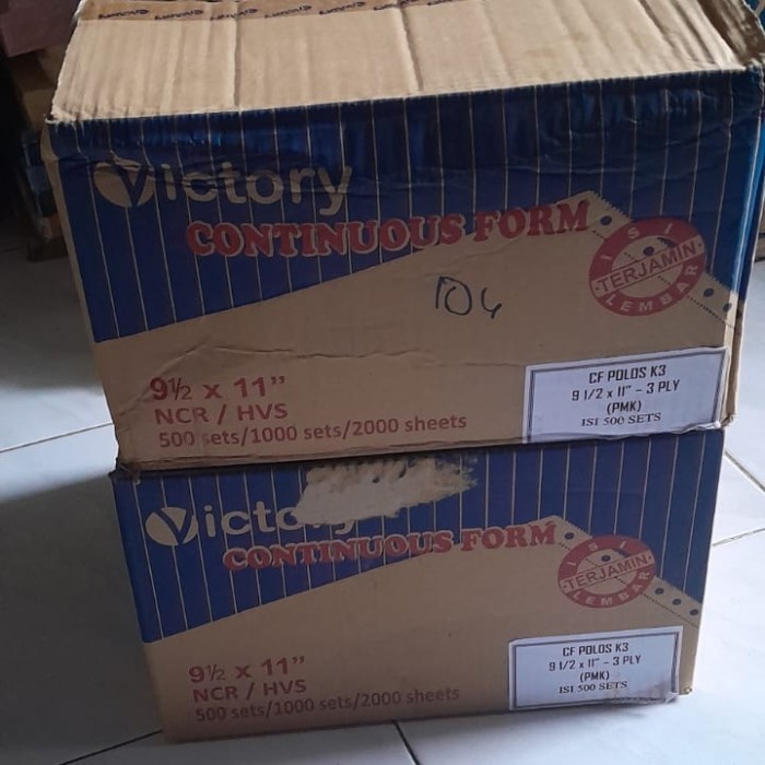 

Ready Stock Kertas Komputer Continuous From 3 Ply Warna 9.5 X 11 Pmk Isi 1.000 Packing Aman