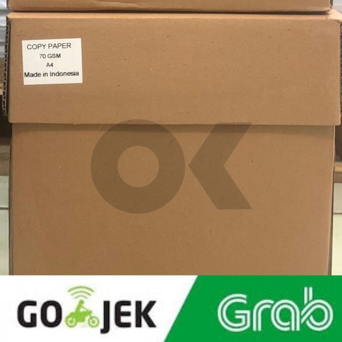 

Ready Stock Kertas Hvs Copy Paper A4 (70Gr) Khusus Grab/Gojek Instant Packing Aman