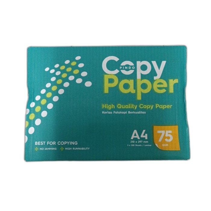 

Barang Terlaris Kertas Hvs A4 75Gr Copy Paper / 1 Box 5 Rim Packing Aman
