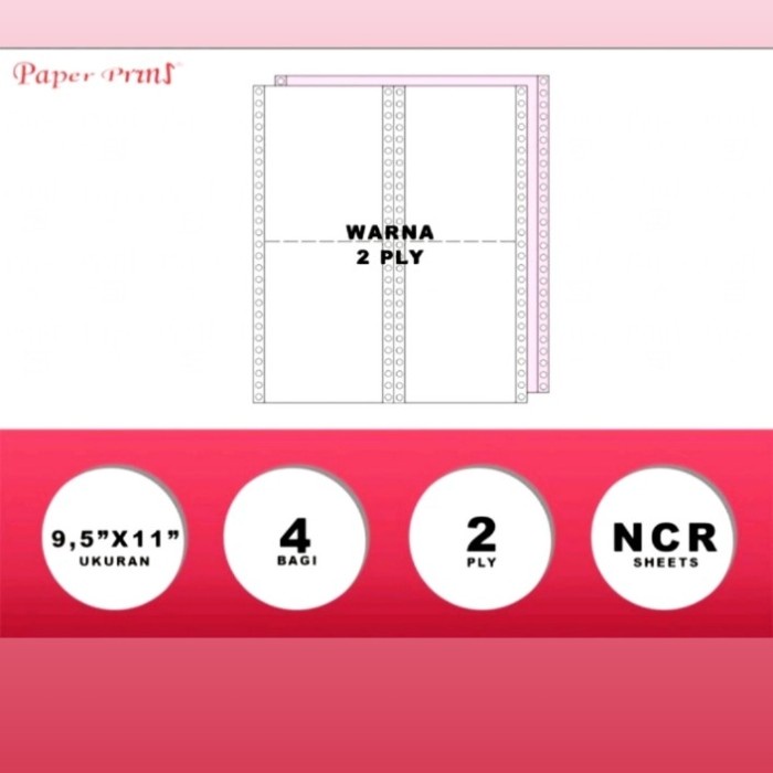

Produk Terbaru Ncr Kertas Continuous Form 2Ply 1Dus Packing Aman