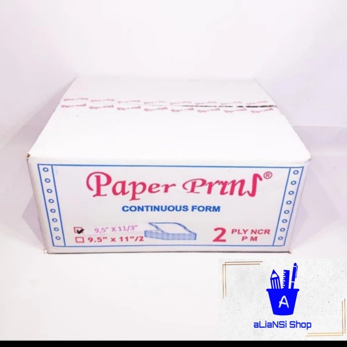 

Barang Terlaris Continuous Form 9,5" X 11"/3 (2Ply) Bagi 3 - Merk Paperpryns Packing Aman