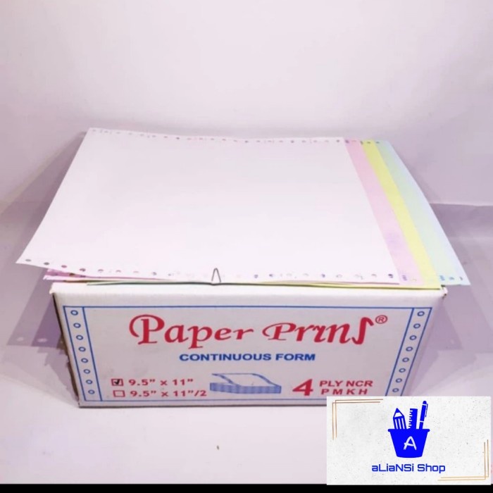 

Viral Continuous Form 9,5" X 11" (4 Ply) - Merk Paperpryns Packing Aman