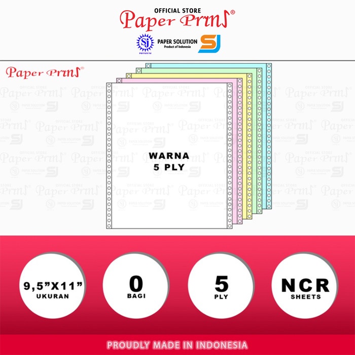 

Produk Viral Paperpryns Kertas Continuous Form 5Ply Ncr 9,5" X 11" Packing Aman