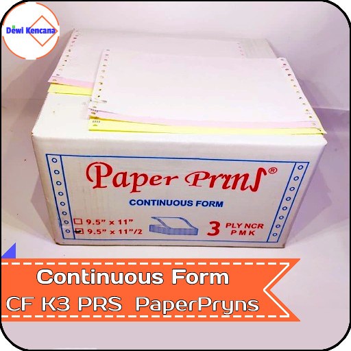 

Promo Kertas Continuous Form 9,5" X 11"/2 3 Ply Ncr K3 Prs Paperpryns Cod