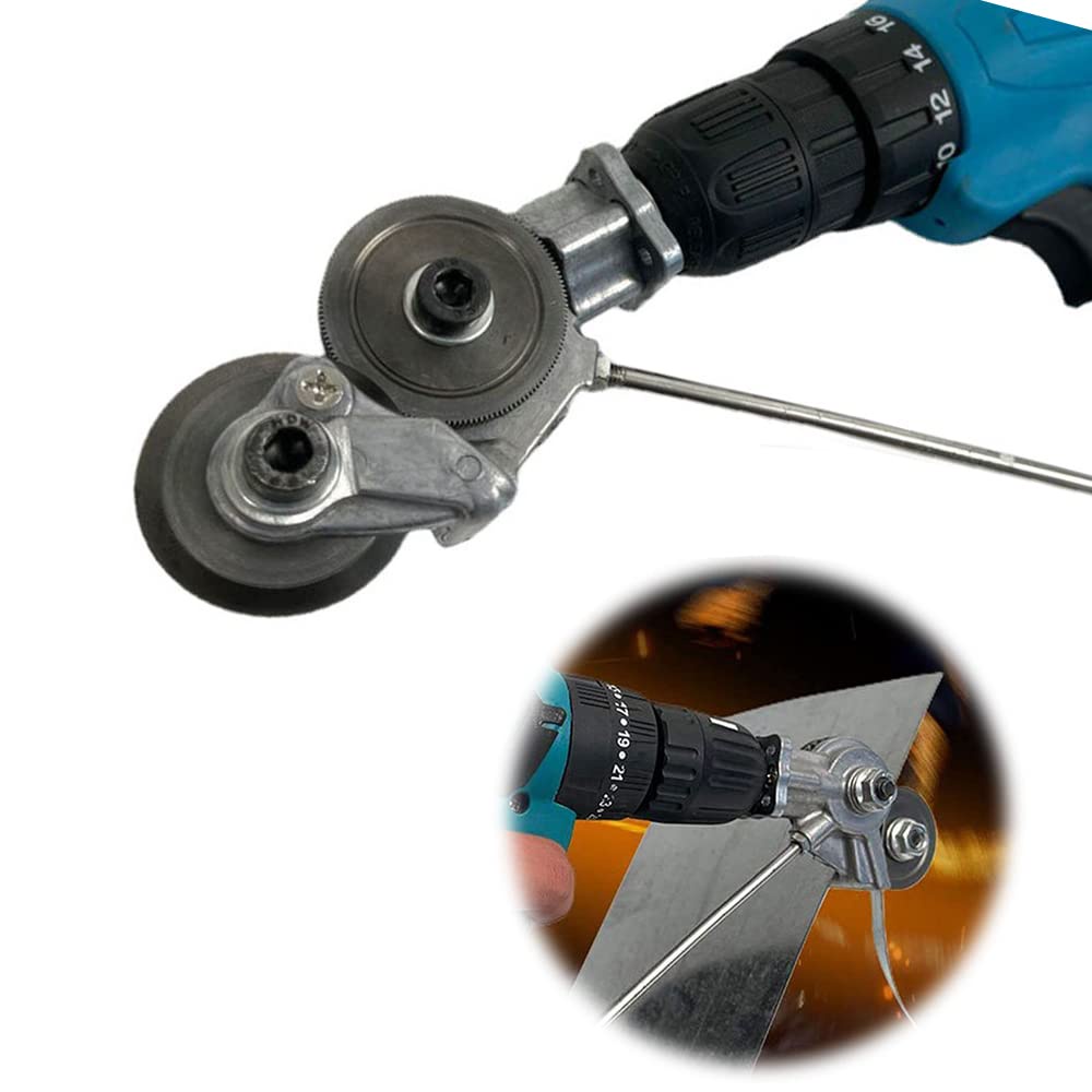 JUSTINLAU Electric Drill Plate Cutter Attachment Metal Sheet Cutter Nibbler Saw Cutter Free Cutting 