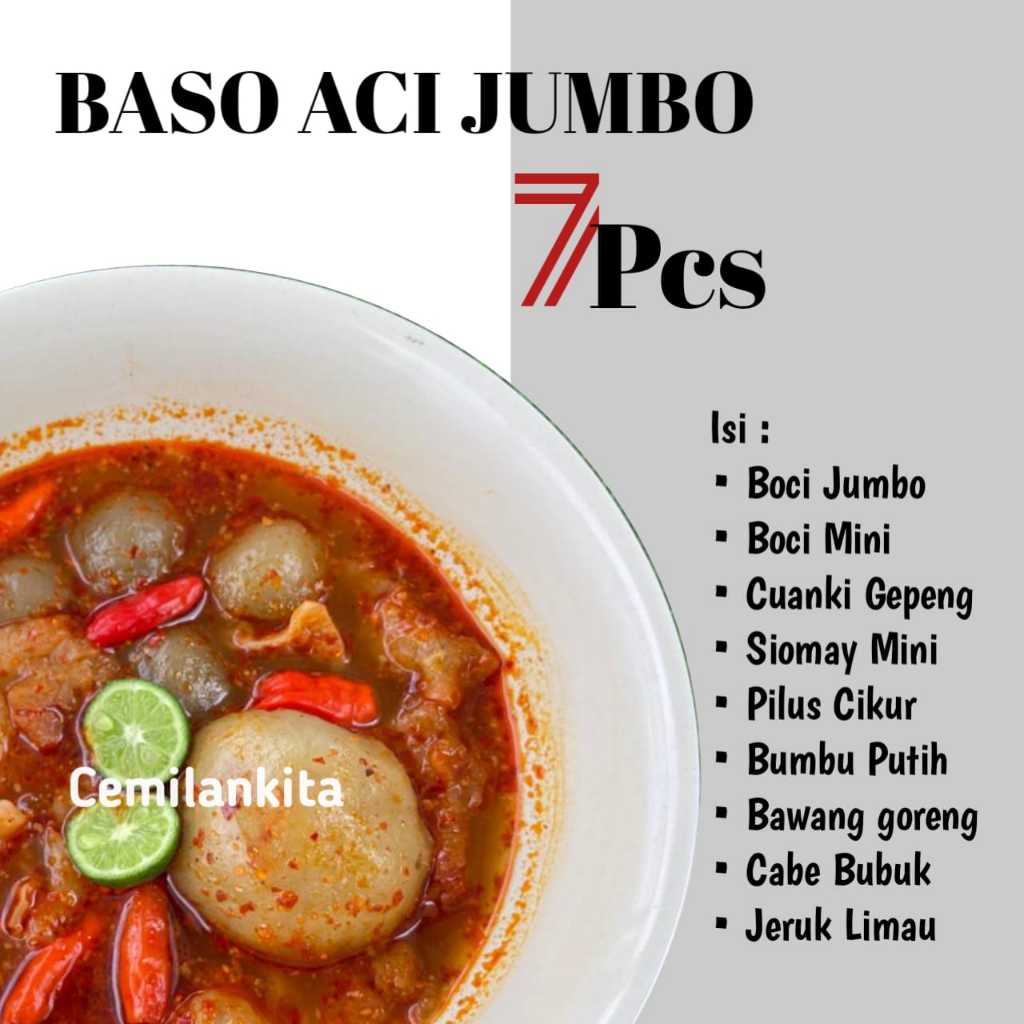 

baso aci jumbo suir ayam 7pcs