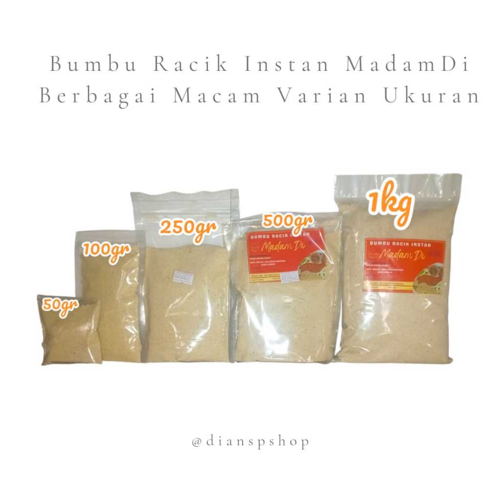 

Bumbu Racik Instan MadamDi Kemasan 1kg