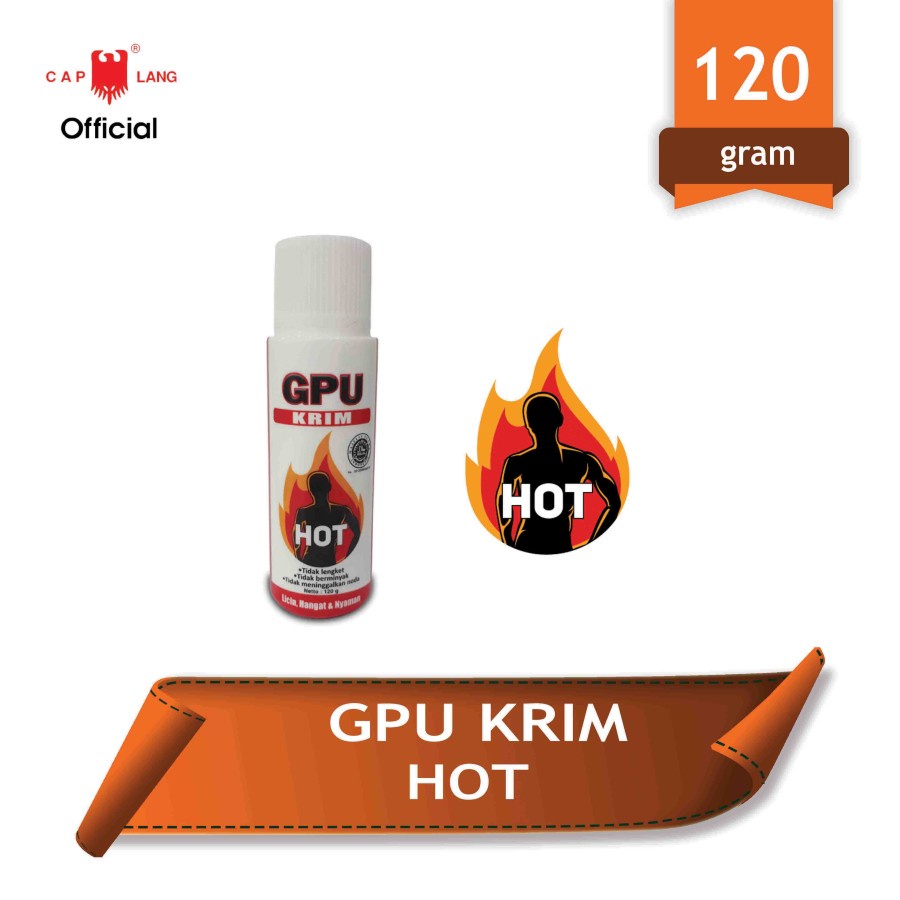 Cap Lang GPU Hot Cream Pereda Nyeri 120Gr