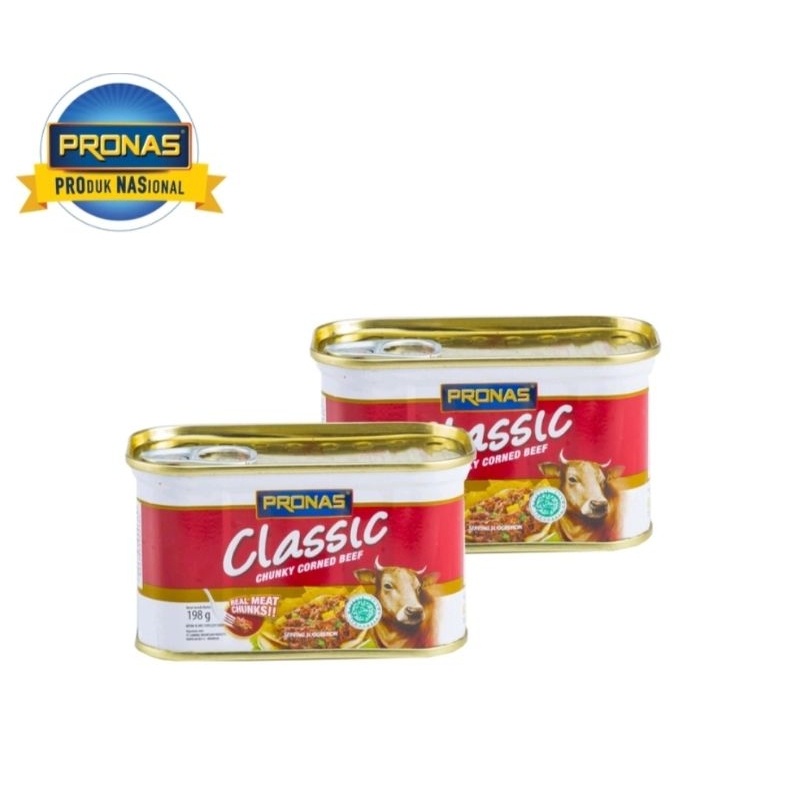 

pronas classic kornet daging sapi chunky 198gram