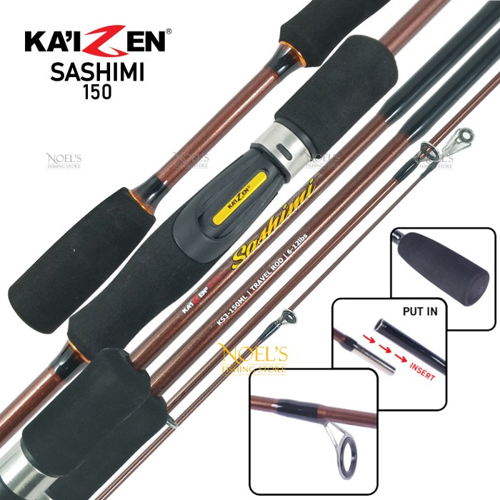 Joran KAIZEN SASHIMI Travel Rod Solid Fiber Sambung 3