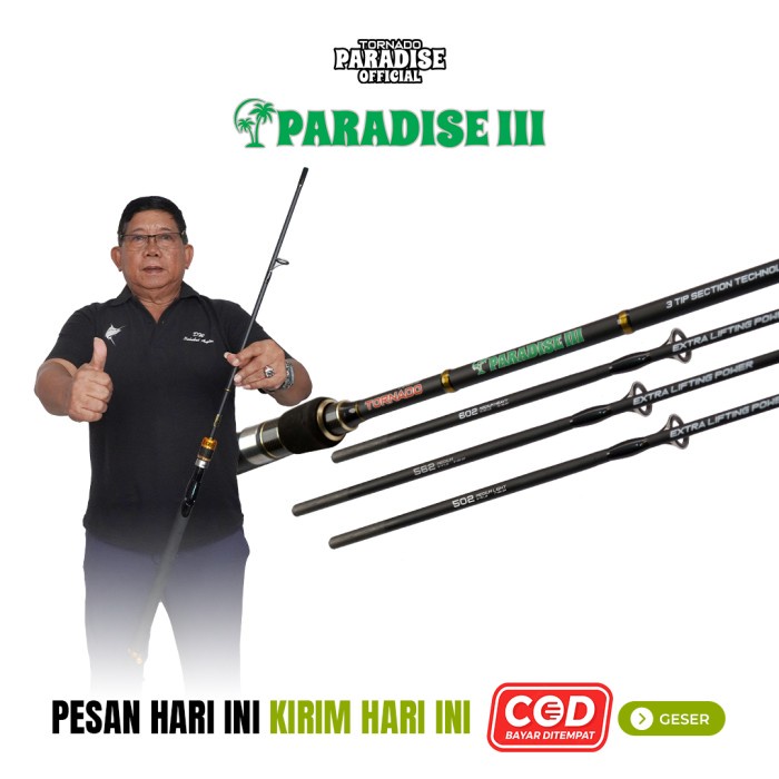 Joran Paradise III Carbon Solid Joran Pancing 1 Dapat 3 Section