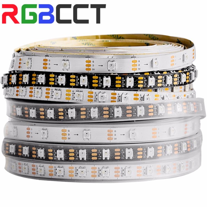 WS2812B LED Strip Light WS2812 RGB IC Individually Addressable 30 60