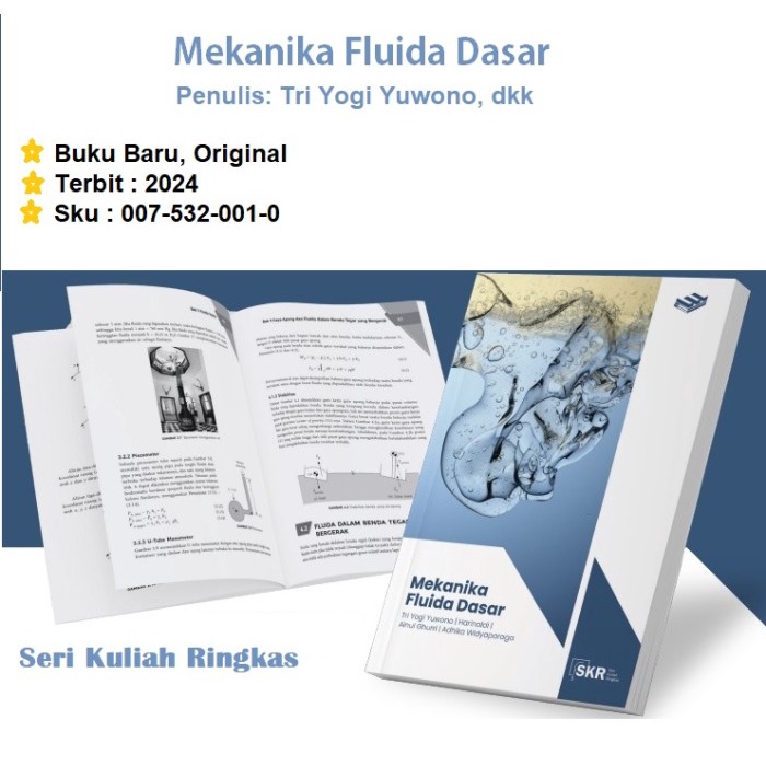 

TERBARU! Buku Seri Kuliah Ringkas: Mekanika Fluida Dasar Erlangga