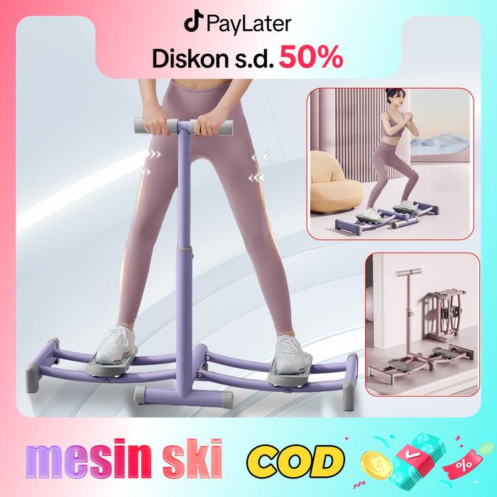 mesin ski-alat olahraga 2 IN 1 kaki pantat alat olahraga di rumah gym alat fitnes Mesin Ski Indoor