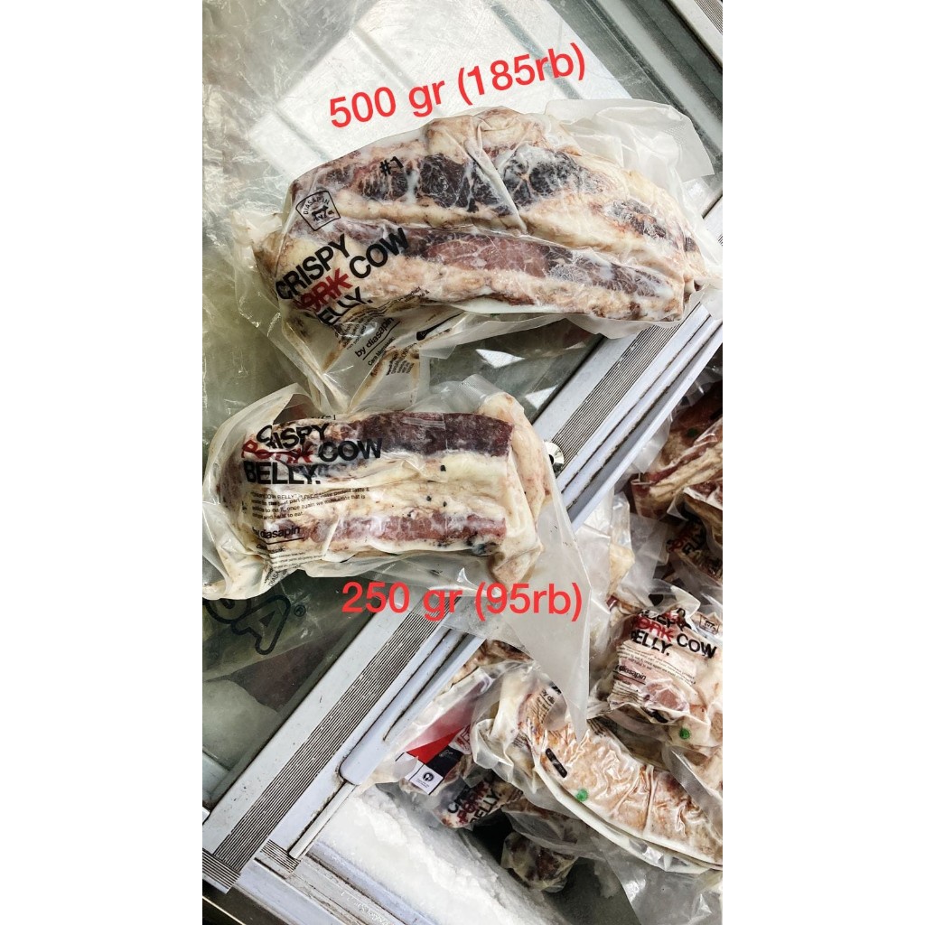 

CRISPY COW BELLY (250gr) Daging Sapi Frozen Food Makanan Instan Steak Beef DIASAPIN